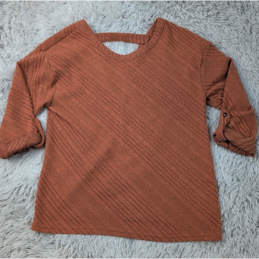 BKE Sweater Womens M Lightweight Roll Tab Comfort Preppy Casual Soft Stretch
